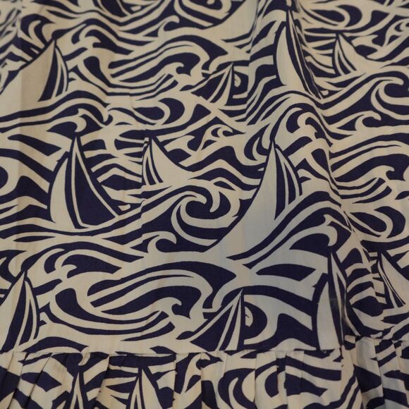 VINEYARD VINES TARGET BELTED SLEEVELESS SUNDRESS ROUGH SEAS RUFFLED STRAPS M - Picture 5 of 12